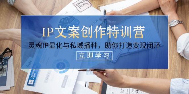 IP文案创作特训营，灵魂IP显化与私域播种，助你打造变现闭环(14节课)-余宽网创