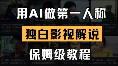 用AI做第一人称独白影视解说，手把手教学，保姆级教程-余宽网创