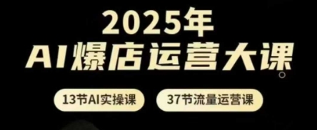 2025年AI爆店运营大课，13节AI实操课+37节流量运营课-余宽网创