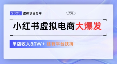 小红书虚拟电商项目，平台大力免费流量扶持，低门槛1拖3玩法-余宽网创