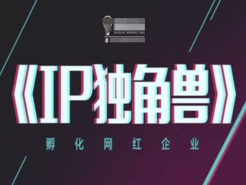 IP独角兽，孵化网红企业，ip教程-余宽网创