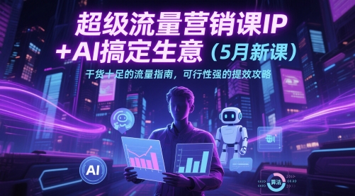 超级流量营销课IP+AI搞定生意(5月新课)干货十足的流量指南，可行性强的提效攻略-站源网