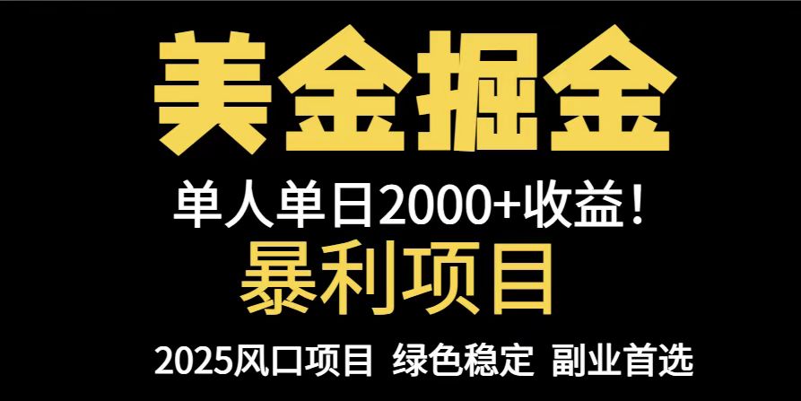25年暴利项目，美金对冲，手把手带你，单机日入1000+，可放量操作5000+…-站源网
