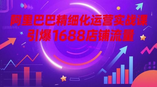阿里巴巴精细化运营实战课，引爆1688店铺流量-站源网