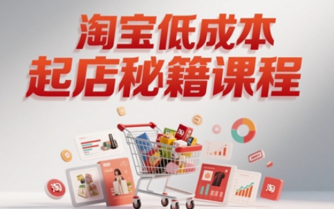 淘宝低成本起店系统课，助你快速起店，实现弯道超车-梧槎子渊阁
