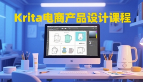 Krita电商产品设计课程，掌握从工具使用到创意落地的全链路设计能力-站源网