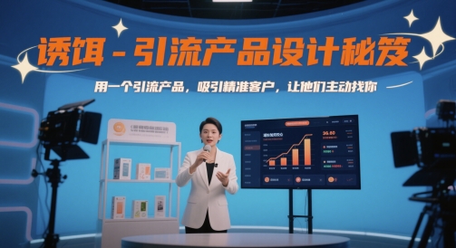 诱饵-引流产品设计秘笈，用一个引流产品，吸引精准客户，让他们主动找你-站源网