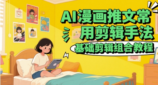 AI漫画推文常用剪辑手法，基础剪辑组合教程-站源网