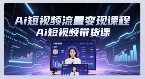 Ai短视频流量变现课程，Ai短视频带货课-站源网