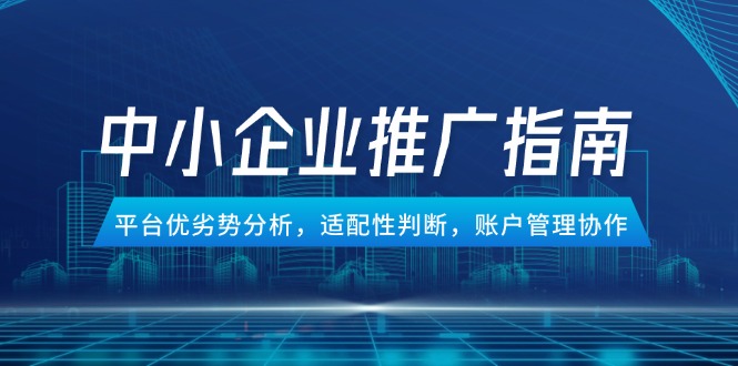 中小企业竞价推广指南，平台优劣势分析，适配性判断，账户管理协作-梧槎子渊阁