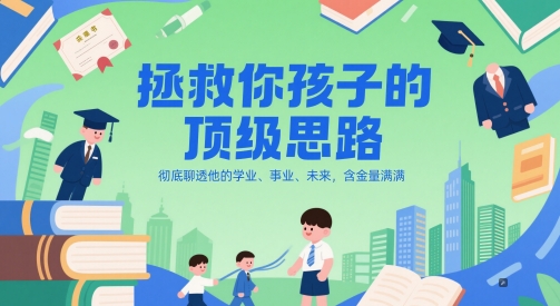 付费文章：拯救你孩子的顶级思路，彻底聊透他的学业、事业、未来，含金量满满-余宽网创