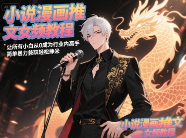 小说漫画推文女频教程，让所有小白从0成为行业内高手，简单暴力兼职轻松挣米-站源网
