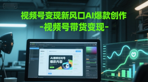 视频号变现新风口AI爆款创作-视频号带货变现-站源网