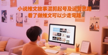 小说推文故事混剪起号及运营思路，看了做推文可以少走弯路-梵摄网创