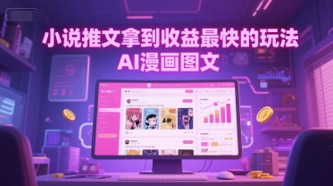 小说推文拿到收益最快的玩法，AI漫画图文-站源网