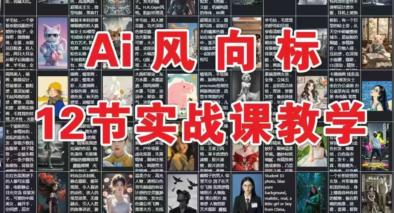 AI风向标：12节实战课教学-站源网