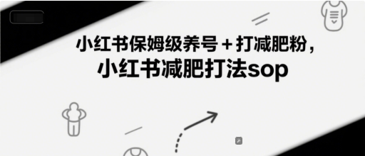 小红书保姆级养号+打减肥粉，小红书减肥打法sop引流获客-私域-网赚项目-副业赚钱-互联网创业-资源整合星途社