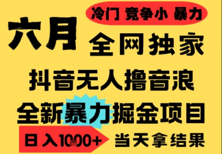 25年6月高爆抖音无人直播最新撸音浪掘金项目，小白可做，无脑日入1k+，门槛低可批量矩阵【揭秘】引流获客-私域-网赚项目-副业赚钱-互联网创业-资源整合星途社