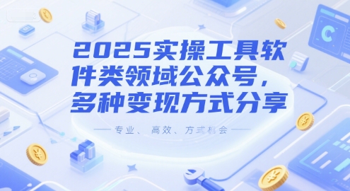 2025实操工具软件类领域公众号，多种变现方式分享-站源网