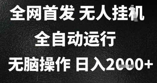 2025首发无人挂G项目，日入2k+，全自动运行，无脑操作，长期稳定 小白可玩【揭秘】-站源网