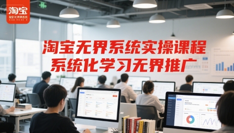 淘宝无界系统实操课程，系统化学习无界推广-余宽网创