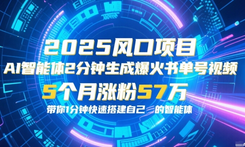 AI智能体2分钟一键生成爆火书单号原创视频，5个月涨粉57w，带你零代码1分钟搭建智能体-余宽网创