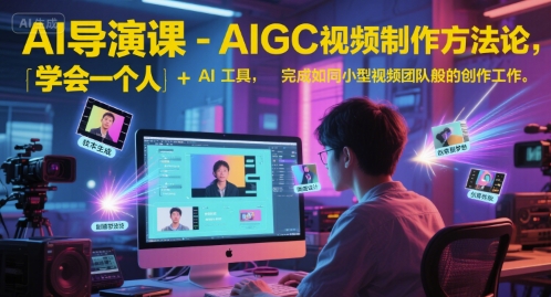 AI导演课-AIGC视频制作方法论，学会一个人+AI工具，完成如同小型视频团队般的创作工作，实现导演梦引流获客-私域-网赚项目-副业赚钱-互联网创业-资源整合星途社
