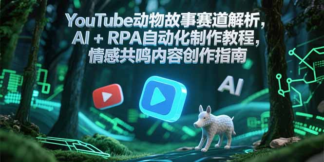 YouTube动物故事赛道解析，AI+RPA自动化制作教程，情感共鸣内容创作指南-梵摄网创