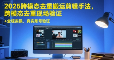 2025跨模态去重搬运剪辑手法，跨模态去重现场验证 +全程实操，真实账号验证-梵摄网创