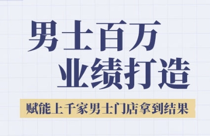 2025男士美业百万业绩打造，赋能上千家男士门店拿到结果-梵摄网创