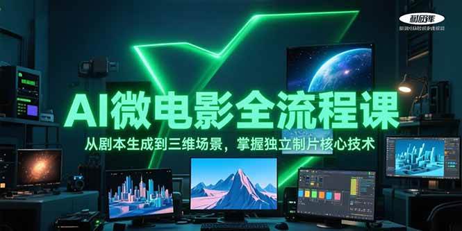 AI微电影全流程课，从剧本生成到三维场景，掌握独立制片核心技术引流获客-私域-网赚项目-副业赚钱-互联网创业-资源整合星途社