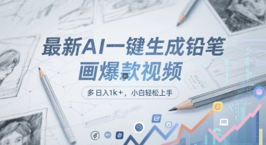 最新AI一键生成铅笔画爆款视频，多平台分发，日 入1k+，小白轻松上手【揭秘】引流获客-私域-网赚项目-副业赚钱-互联网创业-资源整合星途社