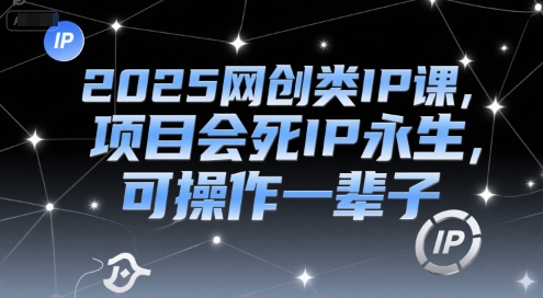 2025网创类IP课，项目会死IP永生，可操作一辈子-梵摄网创