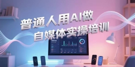 普通人用AI做自媒体实操培训，普通人一个人用ai做自媒体，视频制作、短视频引流、直播带货，轻松入门-梵摄网创