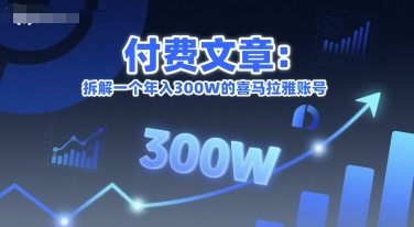 付费文章：拆解一个年入300W的喜马拉雅账号-梵摄网创