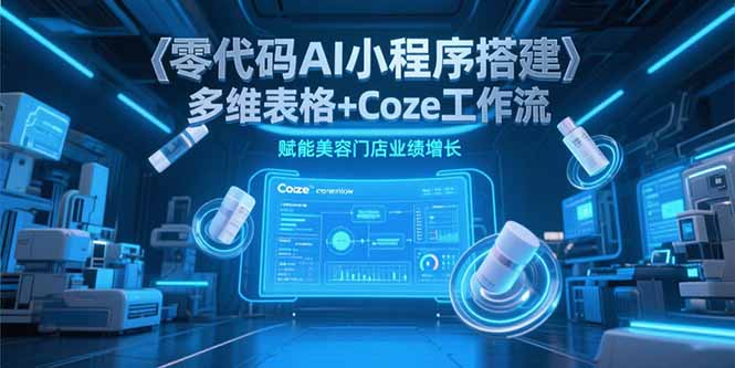 零代码AI小程序搭建，多维表格+Coze工作流，赋能美容门店业绩增长-梵摄网创