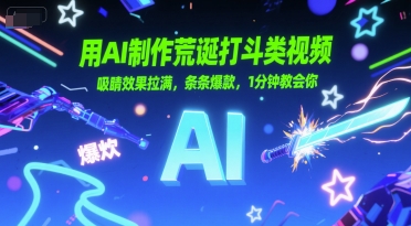 用AI制作荒诞打斗类视频，吸睛效果拉满，条条爆款，1分钟教会你-梵摄网创