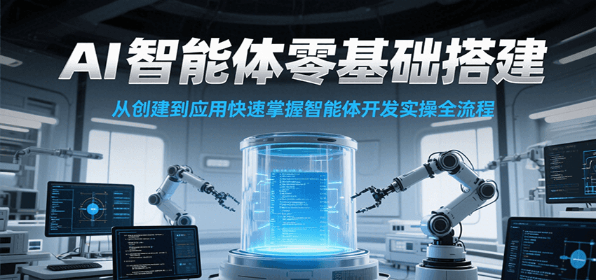 AI智能体零基础搭建实操课，从创建到应用快速掌握智能体开发全流程！-梵摄网创