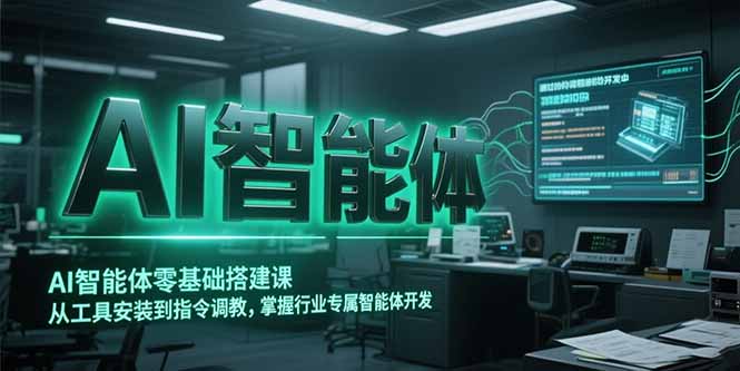 AI智能体零基础搭建课，从工具安装到指令调教，掌握行业专属智能体开发…-余宽网创