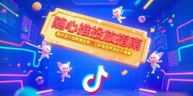 随心推投放指南，脚本设计加数据监测，三阶段自然流拉升策略-余宽网创