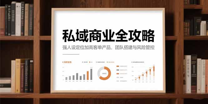 私域商业全攻略，强人设定位加高客单产品，团队搭建与风险管控-余宽网创