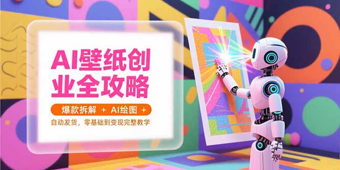 AI壁纸创业全攻略，爆款拆解+AI绘图+自动发货，零基础到变现完整教学-梵摄网创