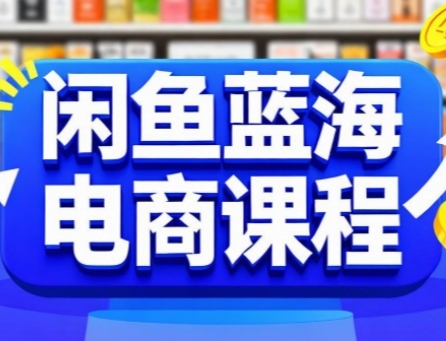 闲鱼蓝海电商课程，手把手助你快速上手，轻松实现闲鱼稳定盈利-余宽网创