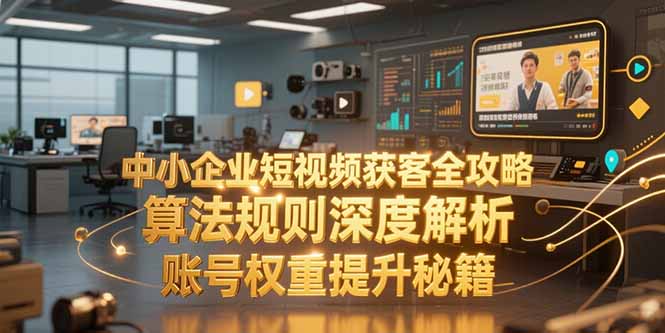 中小企业短视频获客全攻略，算法规则深度解析，账号权重提升秘籍-余宽网创