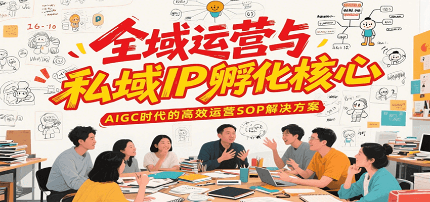全域运营与私域IP孵化核心，AIGC时代的高效运营SOP解决方案-余宽网创