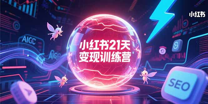 小红书21天变现训练营，AIGC工具高效应用，SEO优化核心技巧-余宽网创