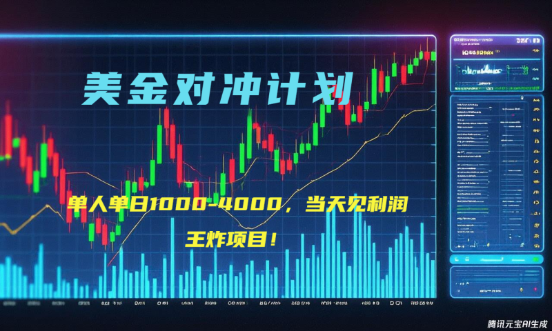 2025年最暴力项目“美金先登计划”最新最强对冲战法,每日实际收益1K-4K-余宽网创