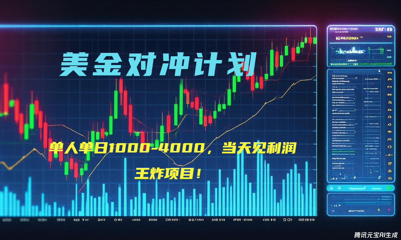 2025年最暴力项目“美金先登计划”最新最强对冲战法，每日实际收益1K-4K-余宽网创
