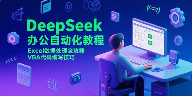 DeepSeek办公自动化教程，Excel数据处理全攻略，VBA代码编写技巧-余宽网创