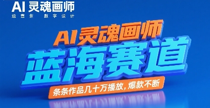 AI灵魂画师，蓝海赛道，条条作品几十W播放，爆款不断-余宽网创